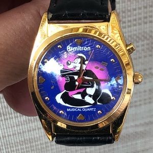 Vintage Warner Bros Pepe Le Pew Musical 🎶 Quartz Watch